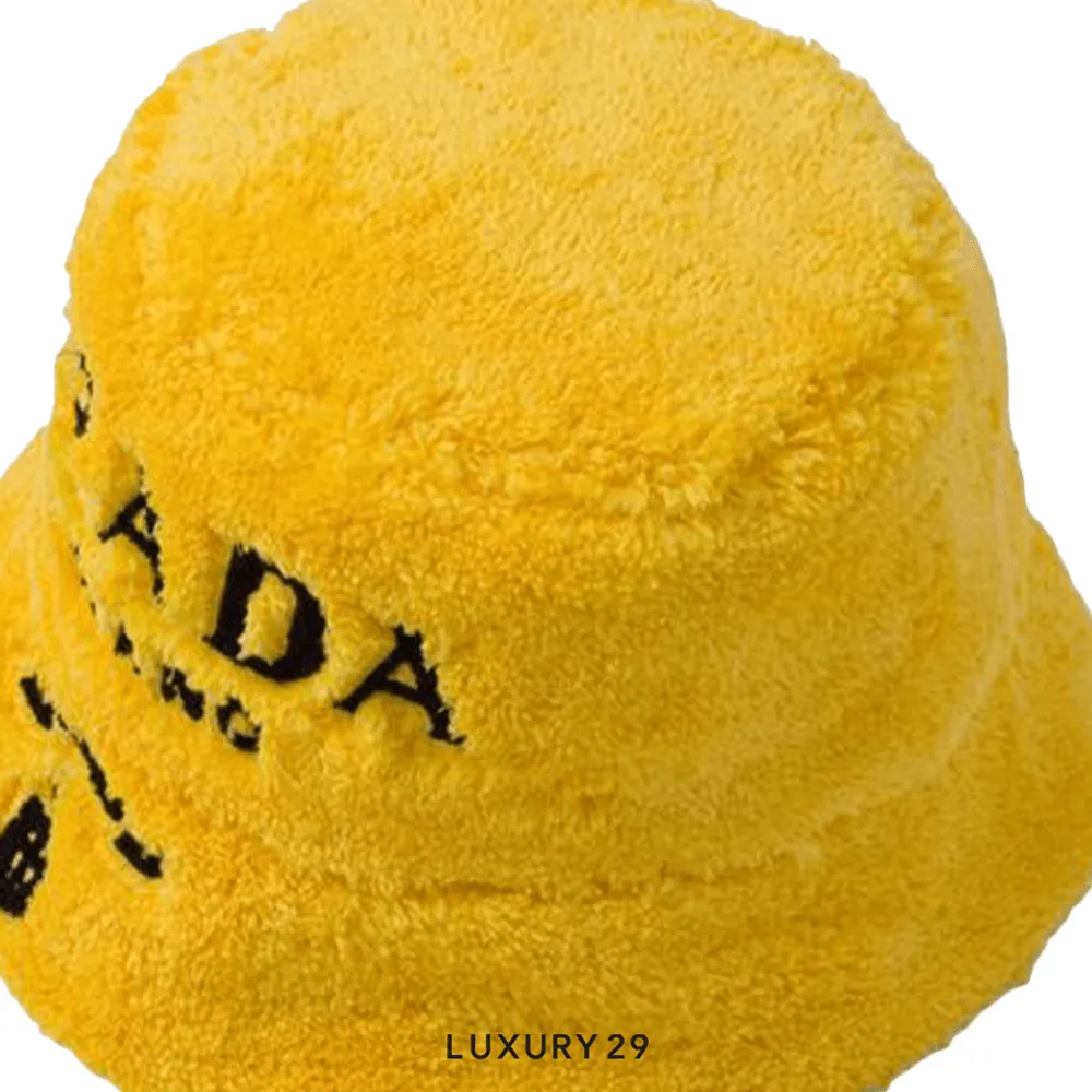 PRADA Terrycloth bucket hat(Free Size, Yellow)