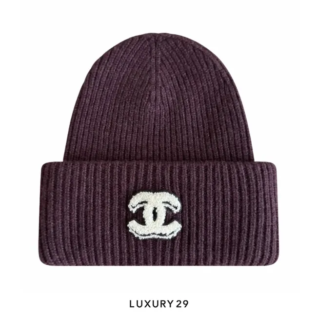 Chanel Bere Beanie Burgundy