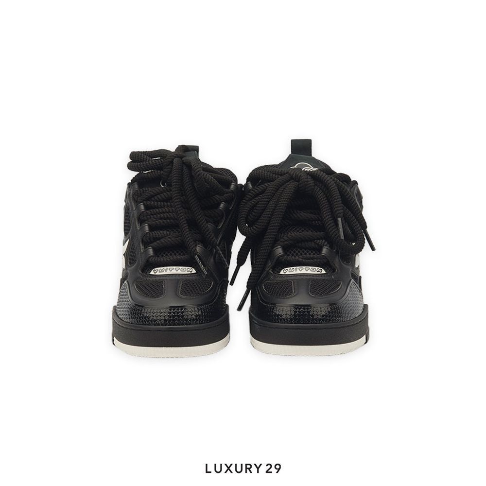 Louis Vuitton LV Skate Sneaker Denim Noir(M)(43, Black)