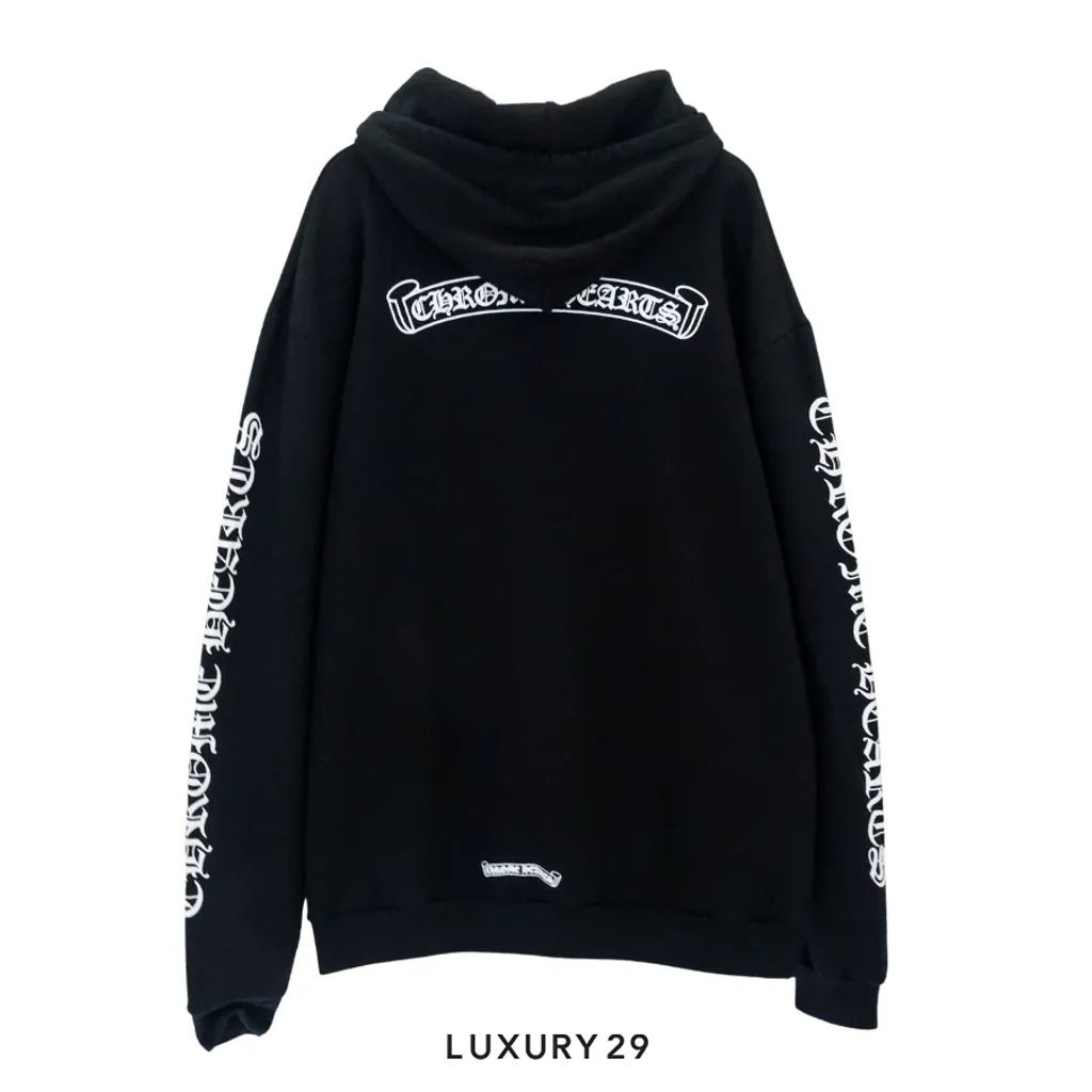 Chrome Hearts Script Hoodie Black(2XL, Black)