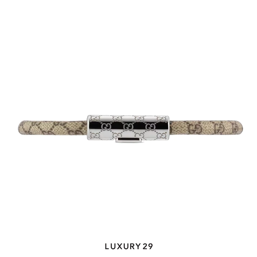 Gucci Bracelet with GG detail Brown(Free Size, Brown)