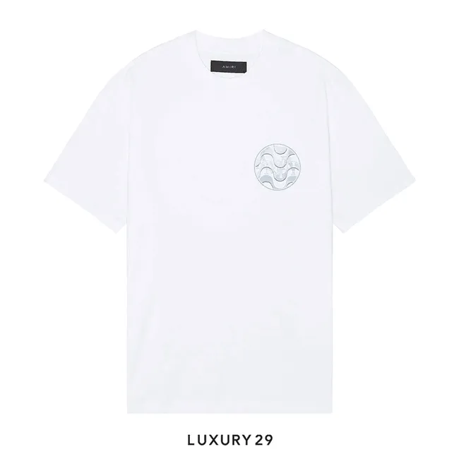 Amiri Staggered Wave Tee 'White'