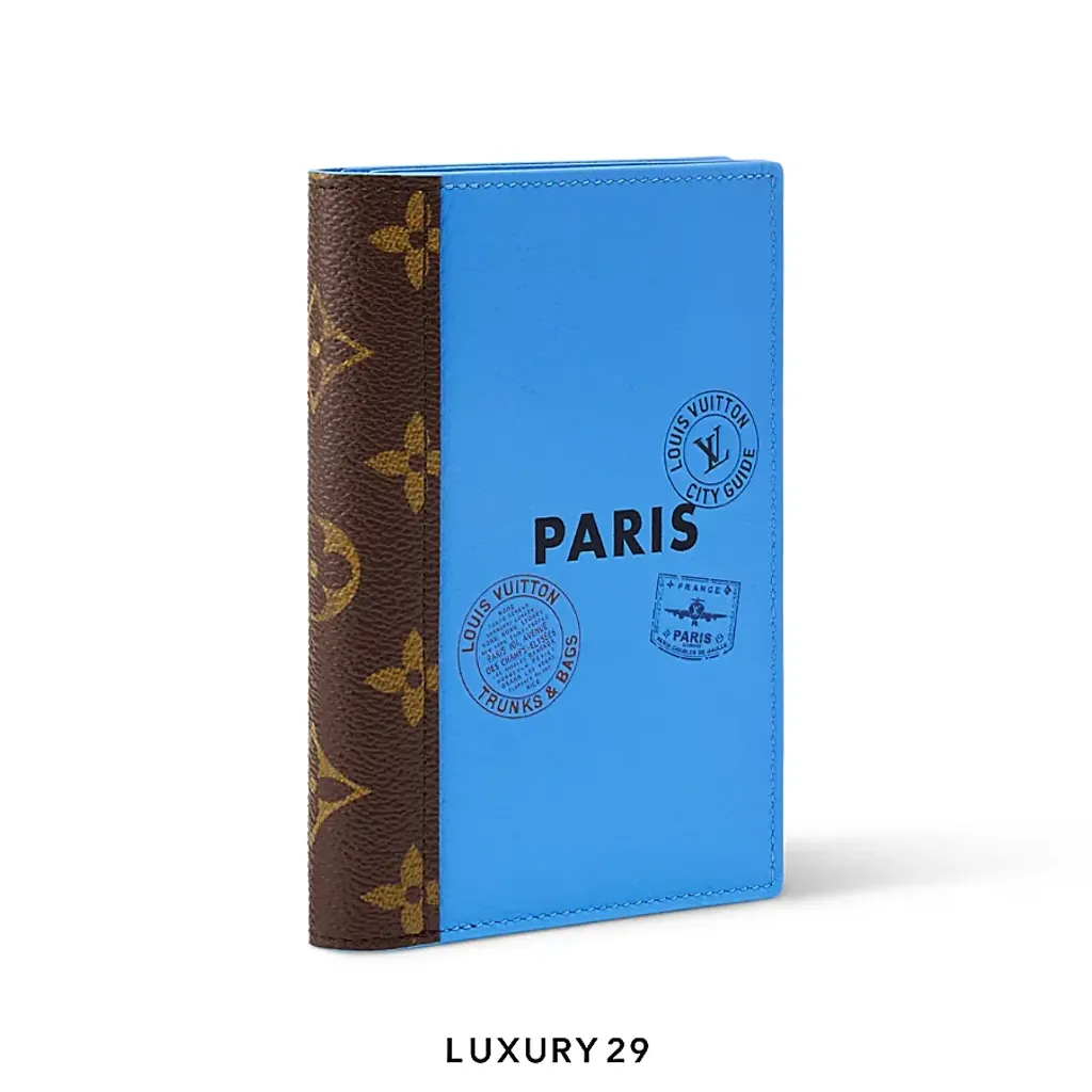 Louis Vuitton LV Passport cover the Travel In The City Blue Paris(Small, Blue)
