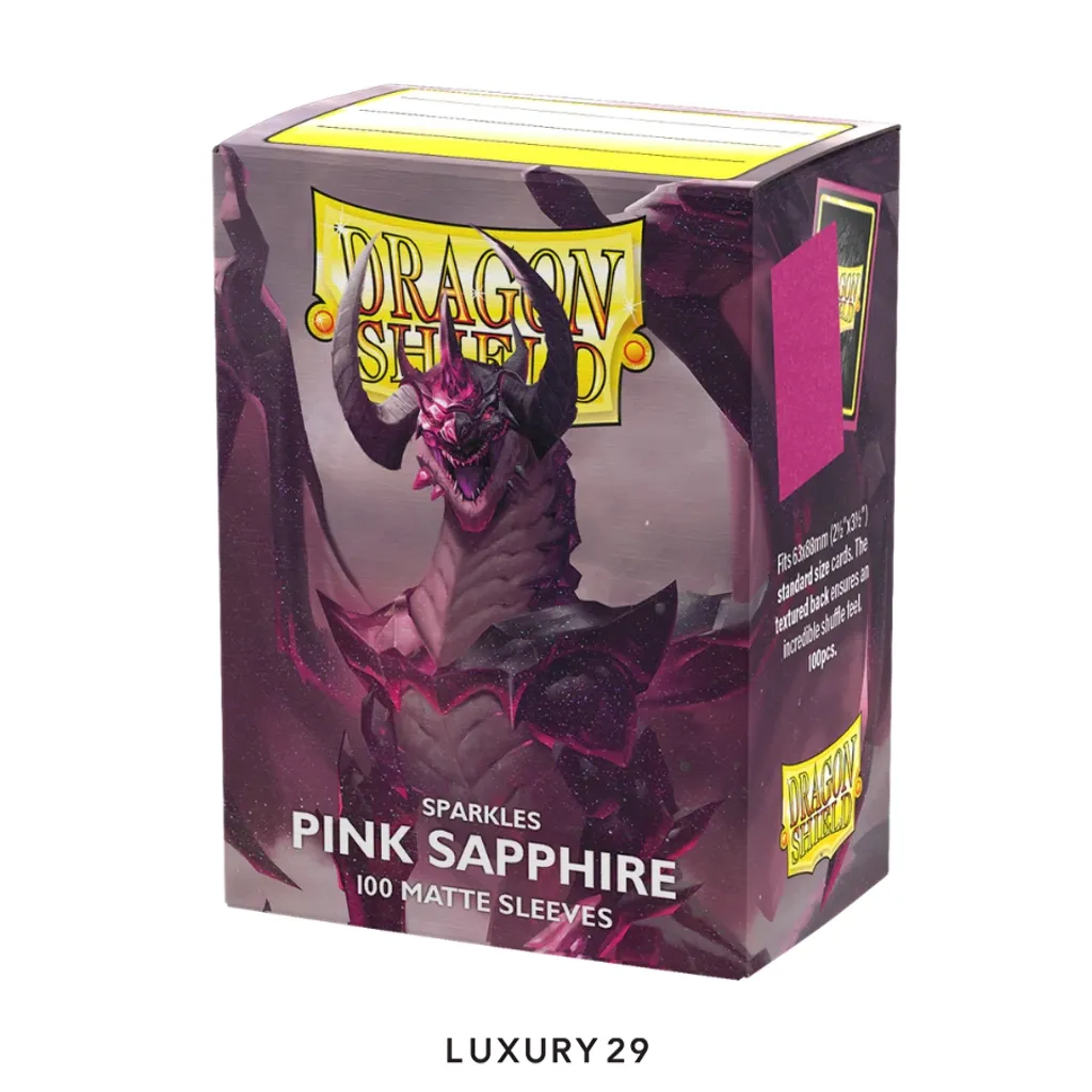 Dragon Shield Pink Sapphire - Matte Sleeves(Small, Pink)
