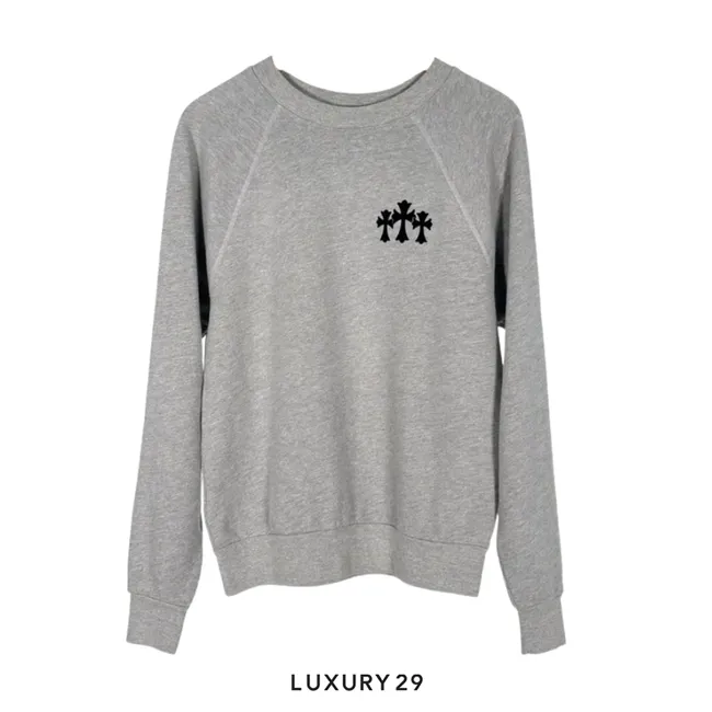 Chrome Hearts Triple Cemetery Cross Crewneck