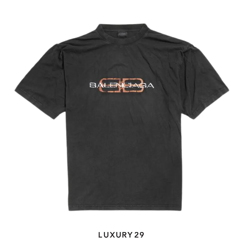 Balenciaga Political Campaign Inside-out T-shirt Large Fit in Faded Black(XS, Black)