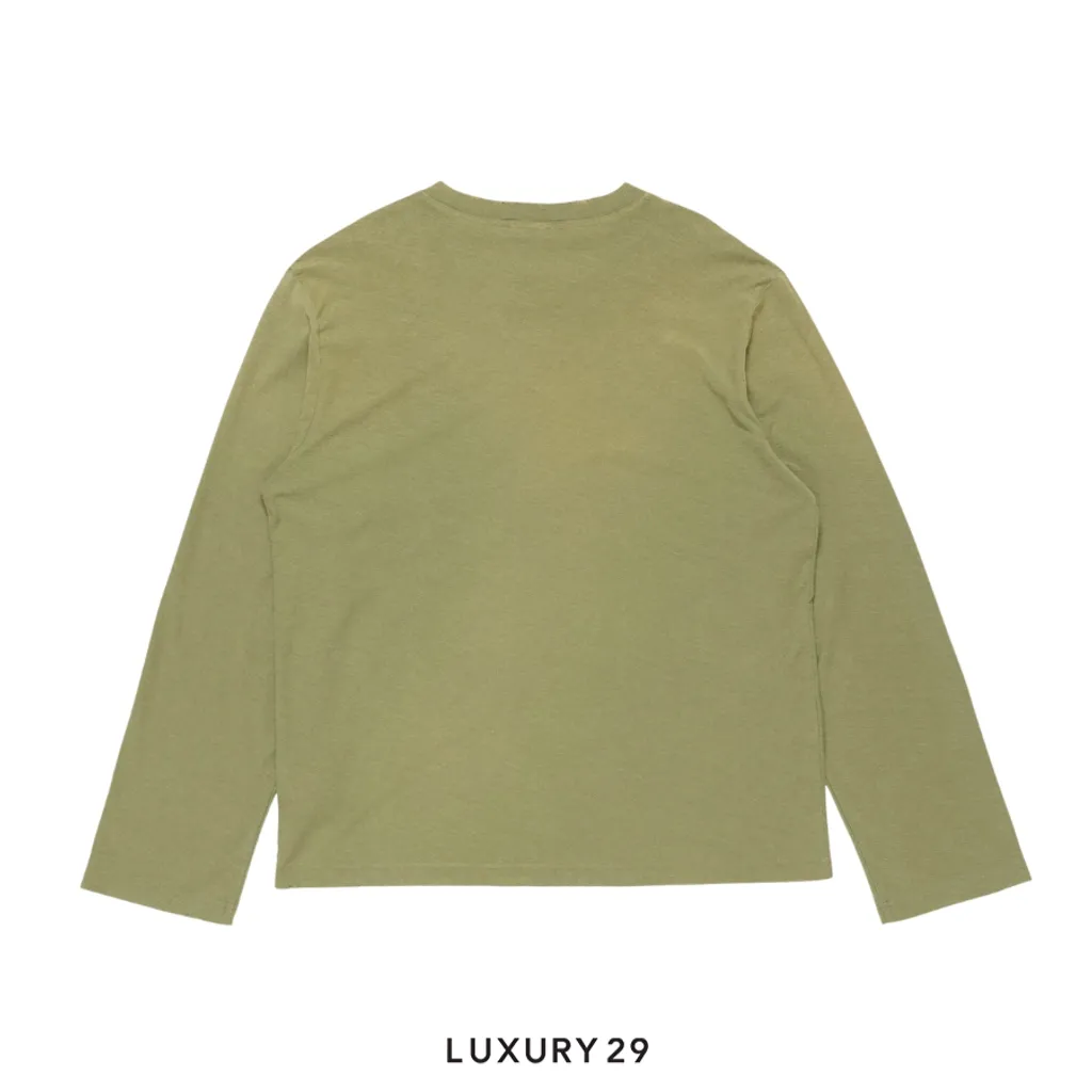 Acne Studios Sprayed 1996 logo t-shirt Olive green(M/S, Green)