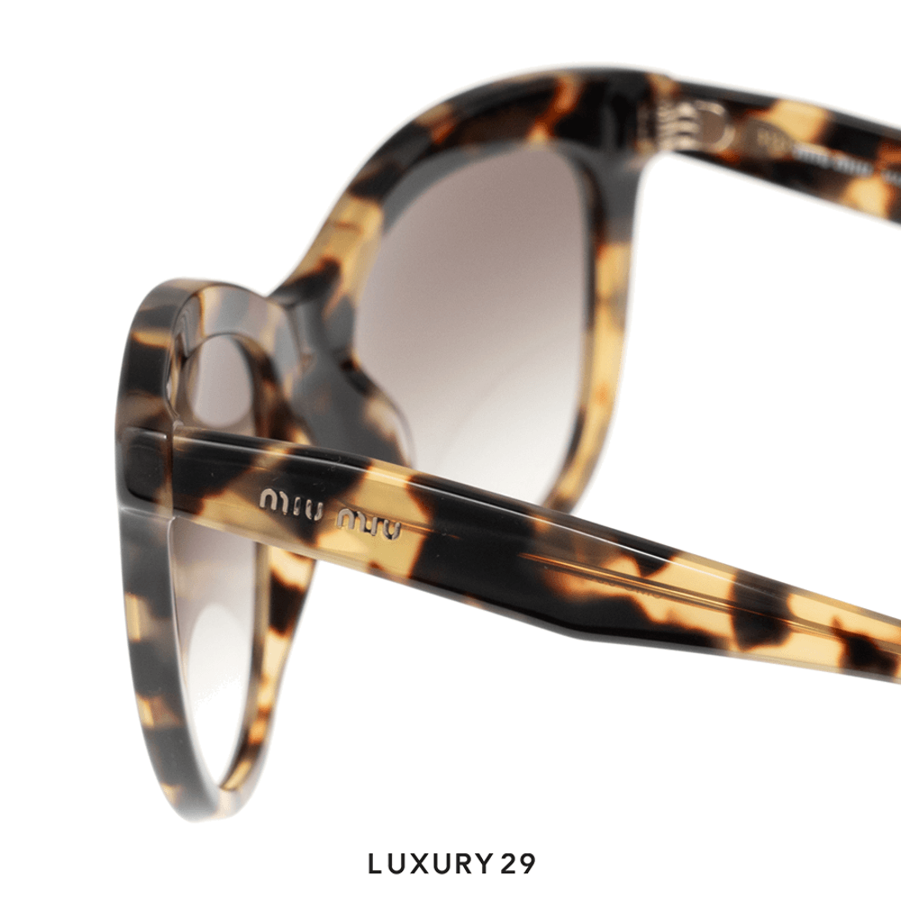 Miu Miu Round sunglasses Camel Antracs Lens(Free Size, Brown)