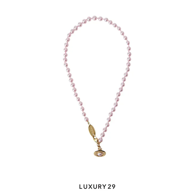 Vivienne Westwood Simonetta Pearl Necklace SS26 GO U Pink