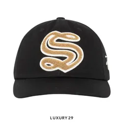 STUSSY CUFF BEANIE VARSITY S BLACK