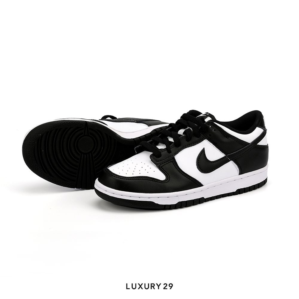 Nike Dunk Low Retro White Black Panda (2021) (GS)(35.5, Black)