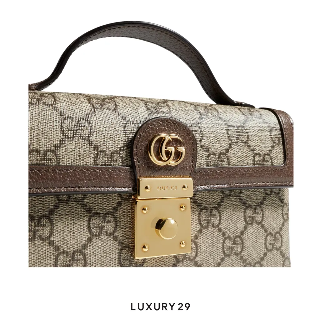 Gucci Ophidia mini top handle bag Brown(Mini, Brown)