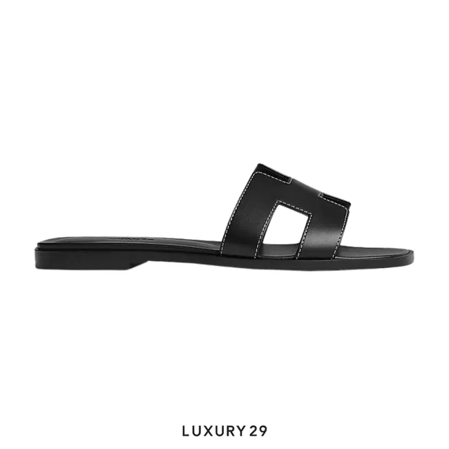 Hermes Oran sandal Noir
