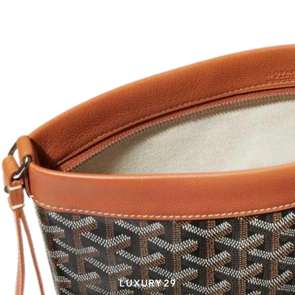 Goyard Conti pouch Black & Tan(Small, Brown)
