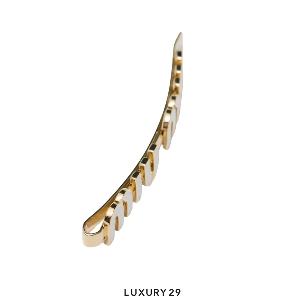 Miu Miu Metal hair clip with coating White(Free Size, White)
