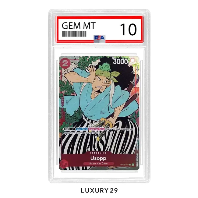 One Piece Usopp  (English Version 1st Anniversary Set) One Piece Promotion Cards R OP01-004  (PSA10)