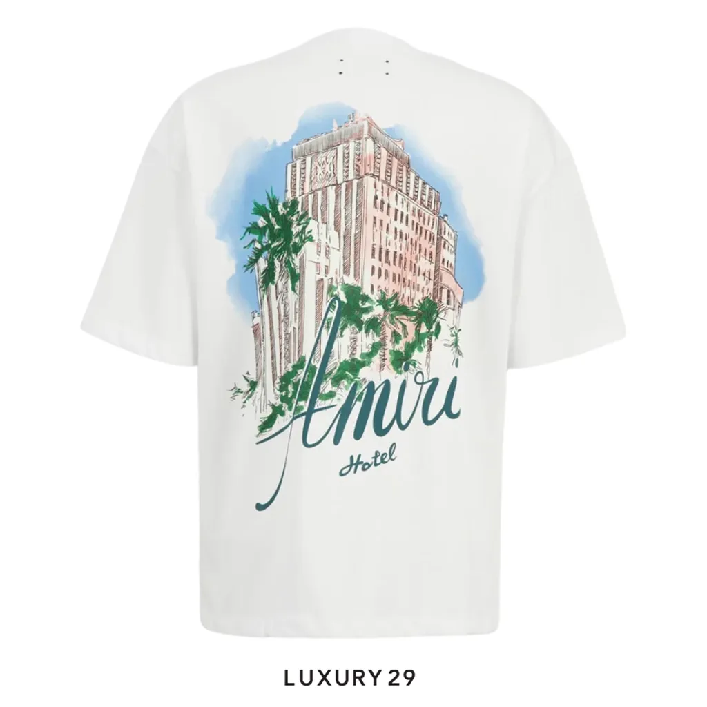 AMIRI Hotel Oversized Tee White(XS, White)
