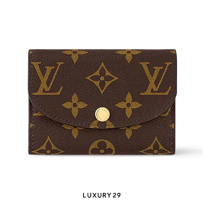 Louis Vuitton LV Rosalie coin purse Monogram Canvas Brown Rose Ballerine