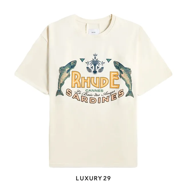 RHUDE Sardines Tee Vintage White