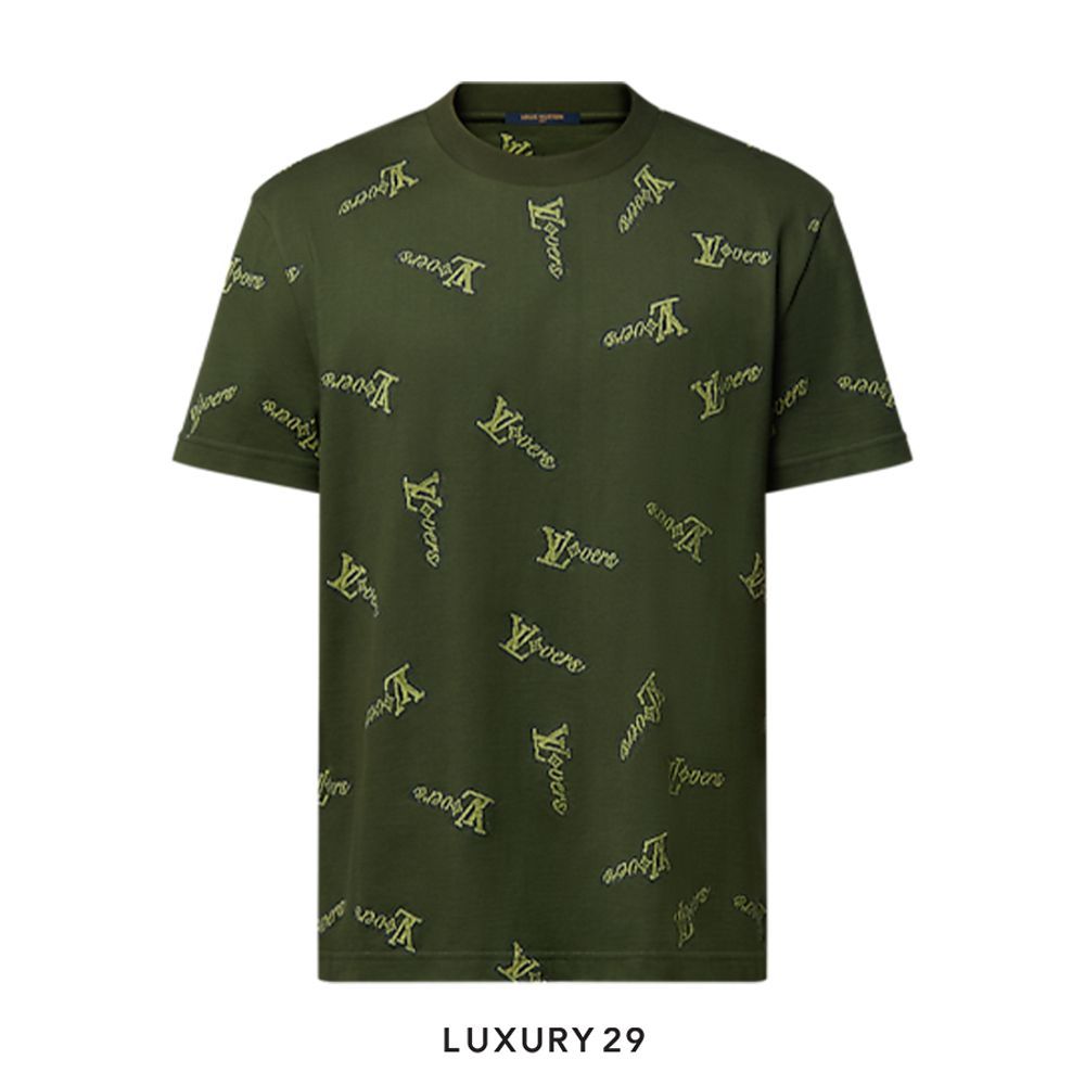 Louis Vuitton【新作】カジュアルな Tシャツ カーキ コットン Louis Vuitton【新作】カジュアルな Tシャツ カーキ コットン