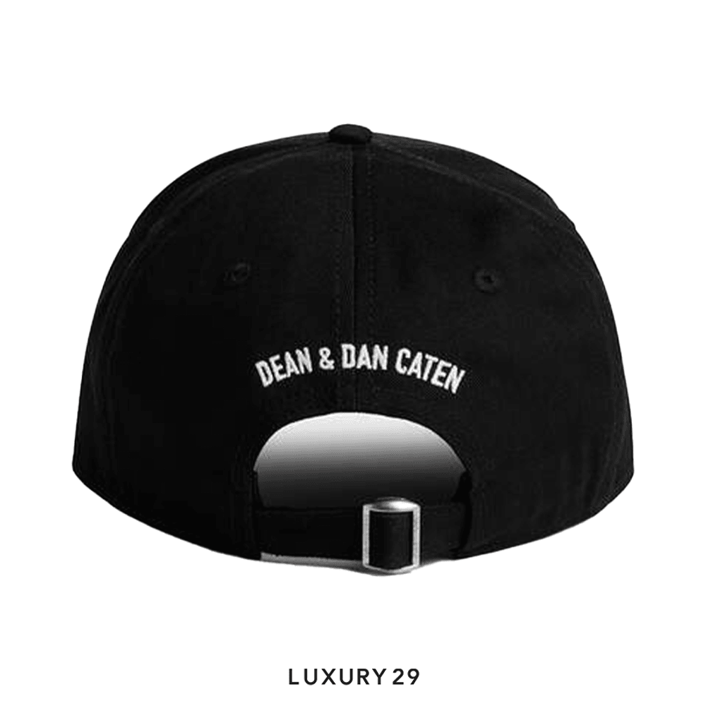 DSQUARED2 TECHNICOLOR BASEBALL CAP BLACK/WHITE(Free Size, Black)