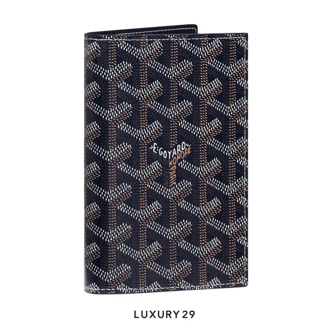 Goyard Grenelle Passport Cover Navy Blue