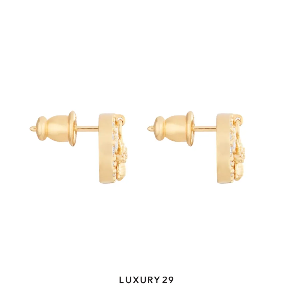 Dior Petit CD Bee Stud Earrings(Free Size, Gold)
