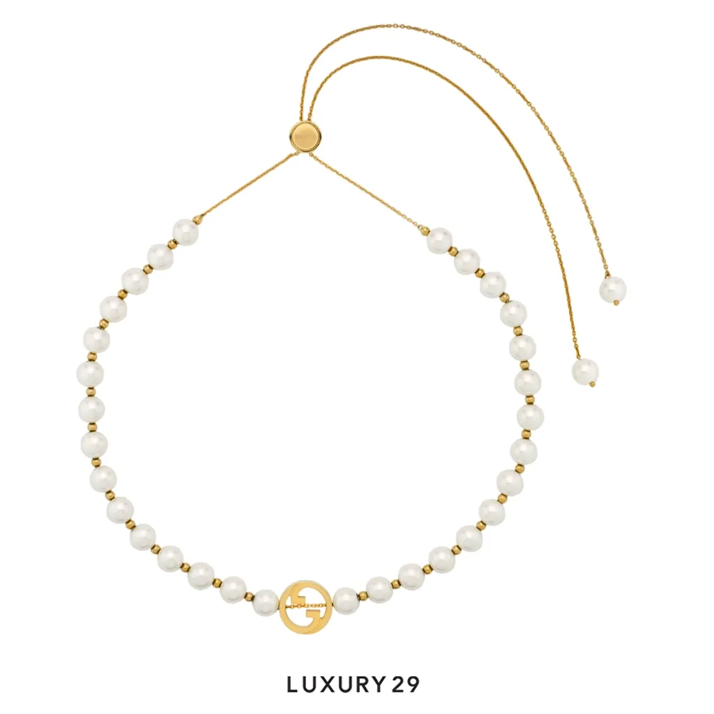 Gucci Interlocking pearl necklace Gold(Free Size, Gold)