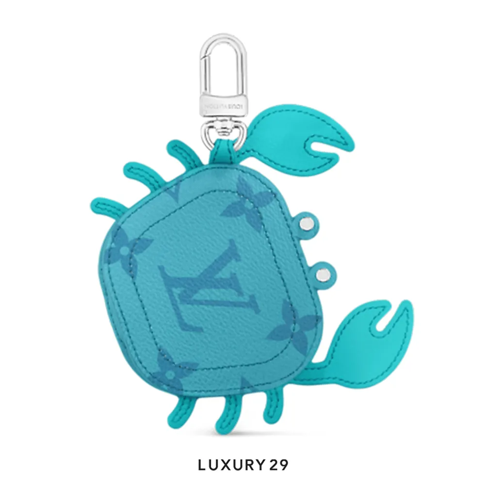 Louis Vuitton LV Crab Bag Charm Bleu(Small, Blue)