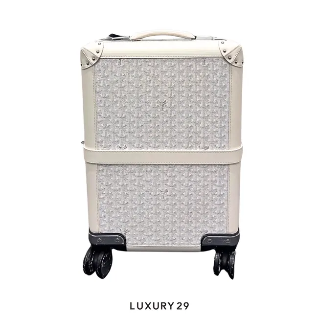 Goyard Bourget PM Trolley Case White