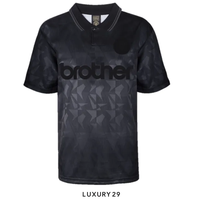 Manchester City 1990 Blackout Shirt Black