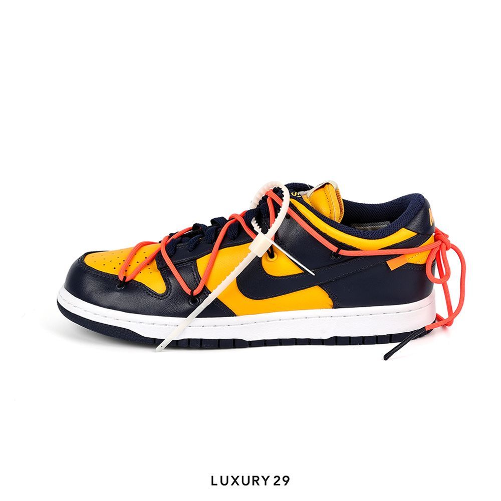 Nike Dunk Low Off-White University Gold(M)(43, Gold)