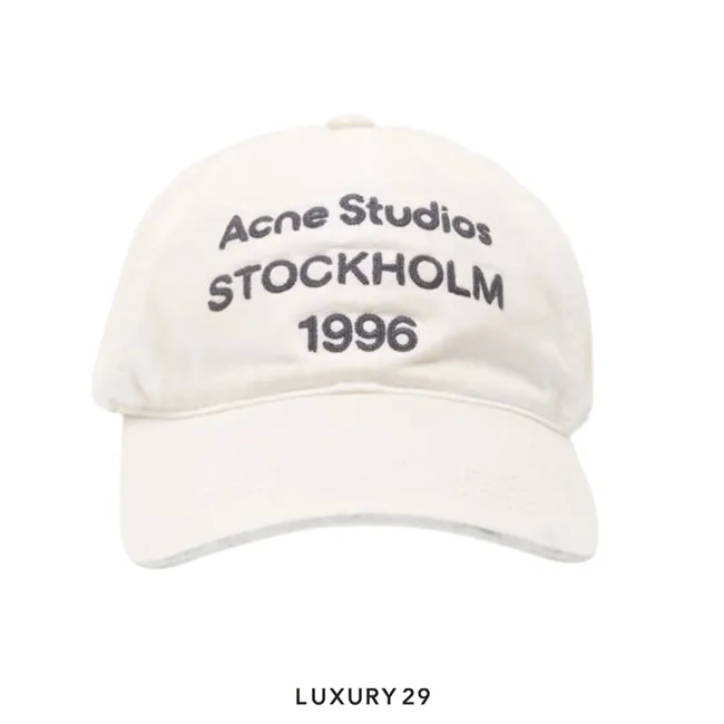 Acne Studios Logo cap Dusty White