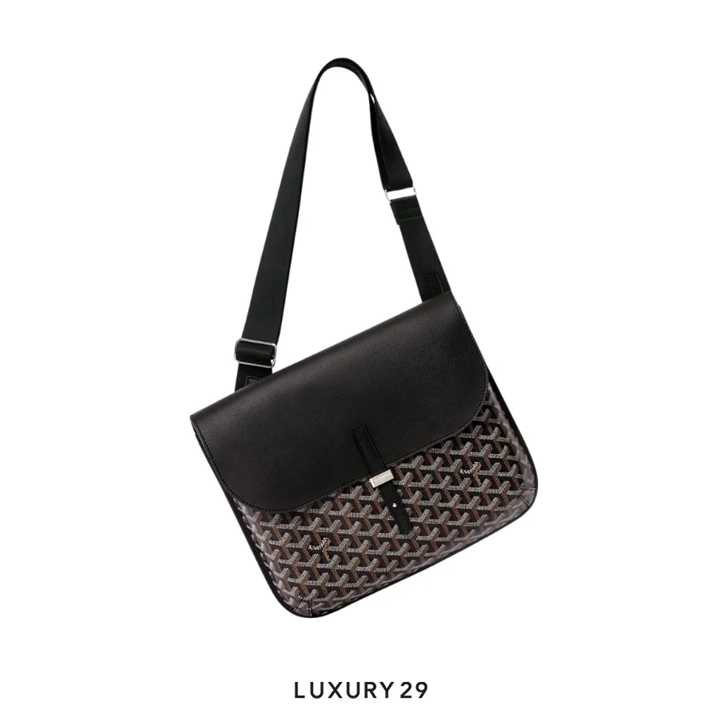 Goyard Coursier Messenger Bag Black(Small, Black)