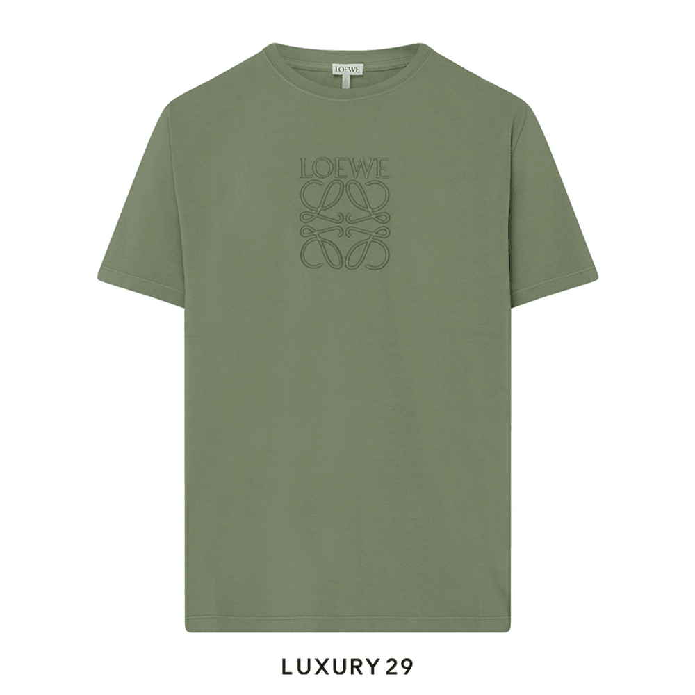 Loewe Regular fit T-shirt in cotton Solid Khaki Green(M, Green)