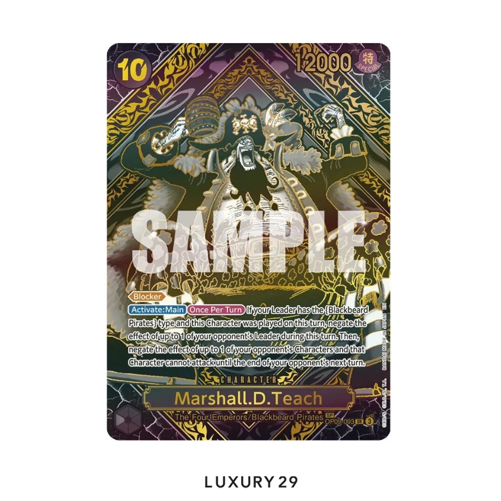 One Piece Marshall.D.Teach OP09-093 PA-SR (EN) (PSA10)(Small, Multicolour)