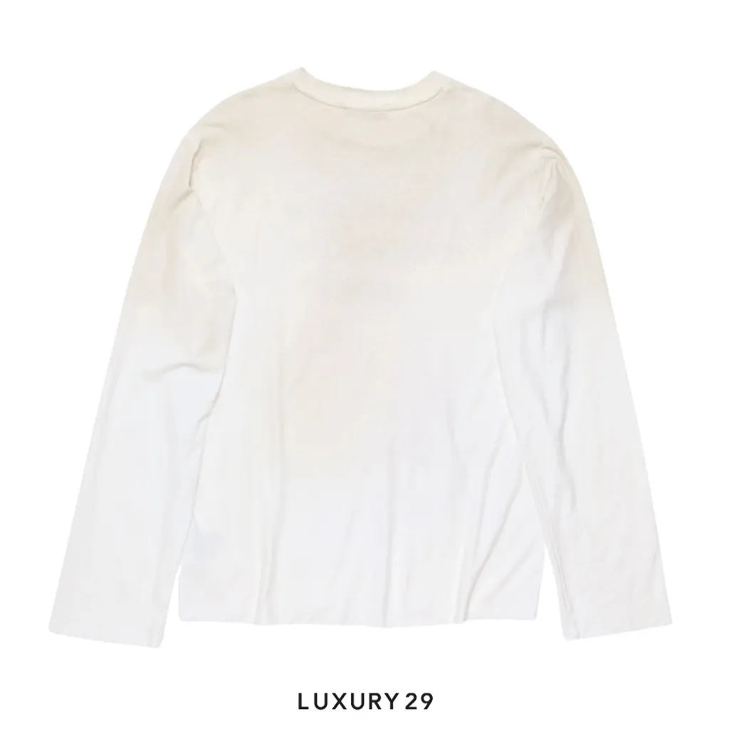 Acne Studios Sprayed 1996 logo t-shirt L/S Dusty White(M/S, White)