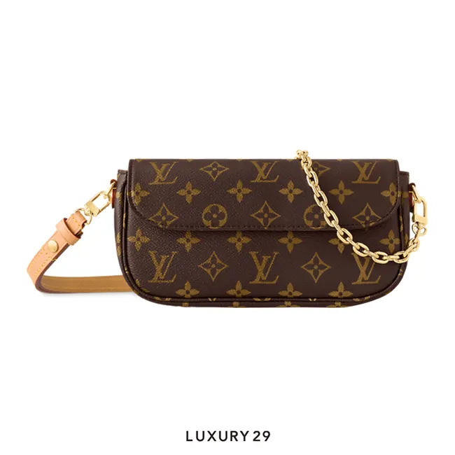Louis Vuitton LV Ivy Wallet on Chain Bag Monogram Canvas Brown