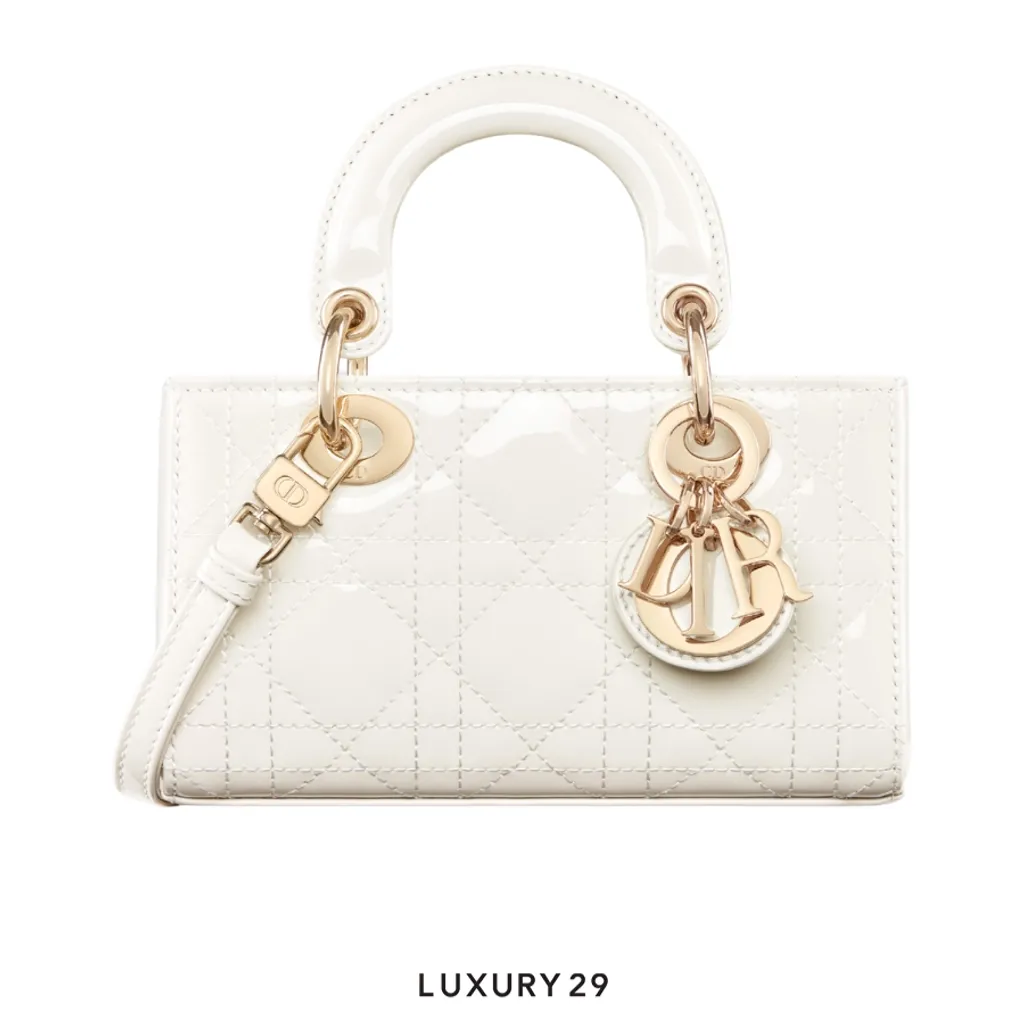 Dior Lady D-Joy Micro Bag Latte Cannage Lambskin(Micro, White)