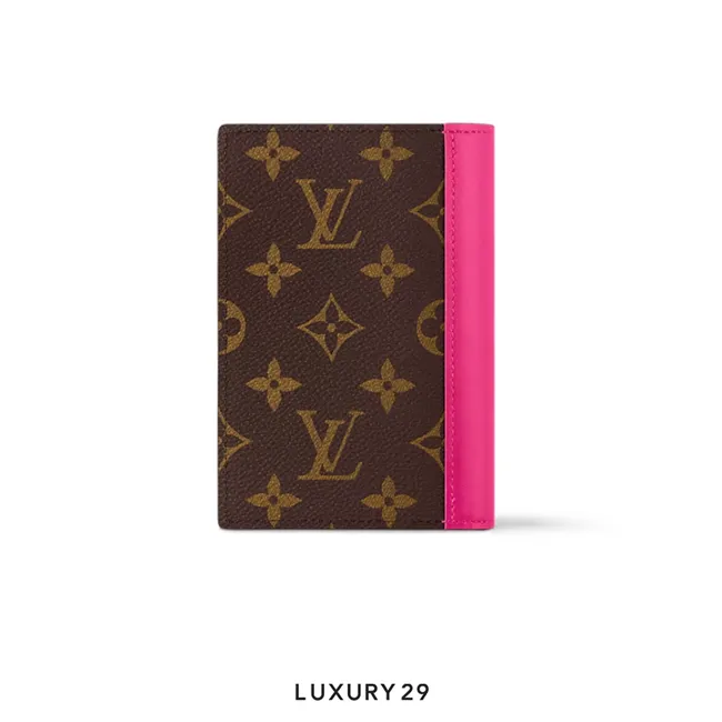Louis Vuitton LV Passport Cover Pondichery Pink