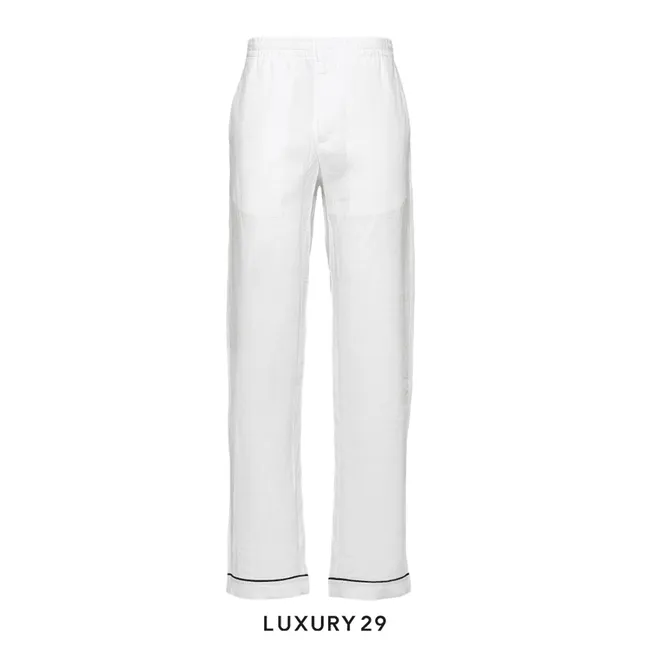 Prada Linen Pants White