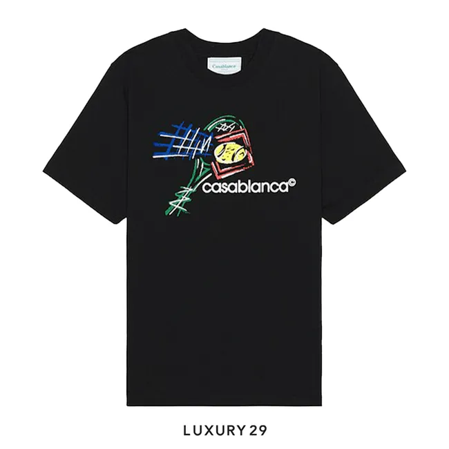 Casablanca Croquis De Tennis Tee Black