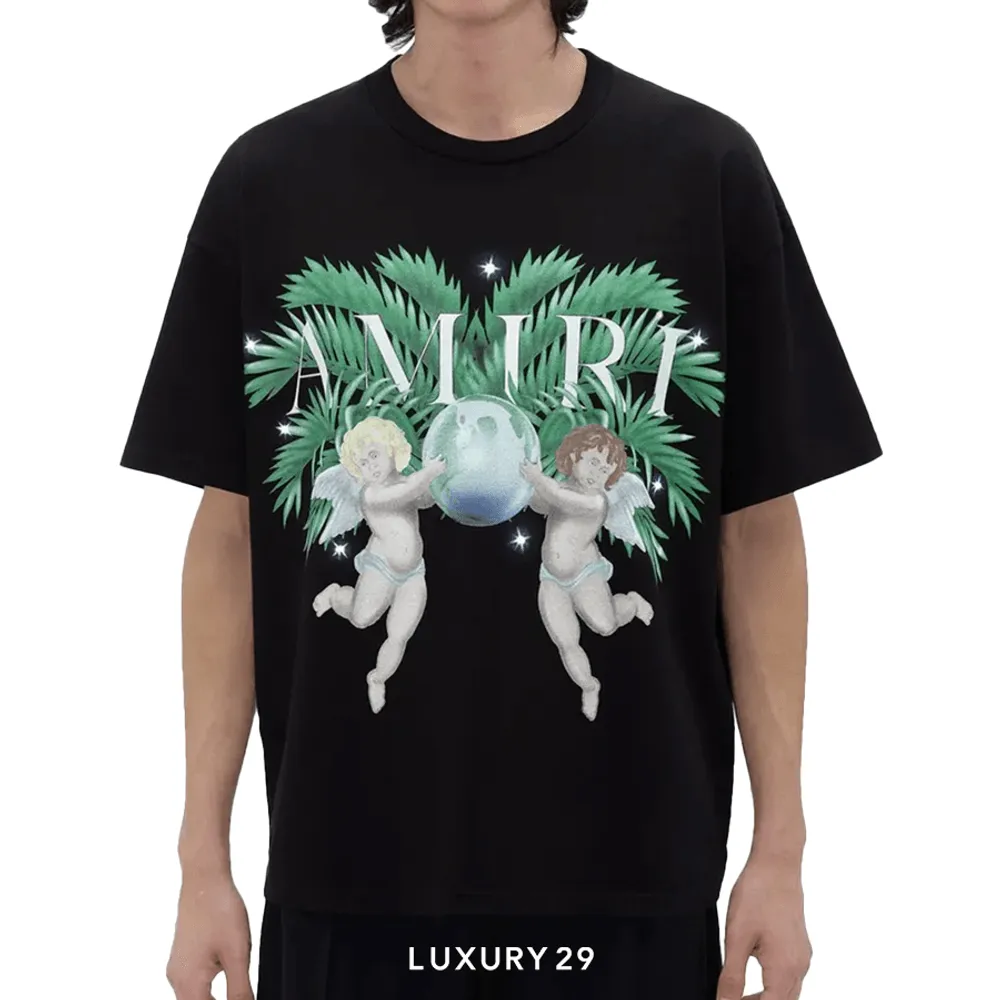 Amiri Airbrush Cherub Tee 'Black'(M, Black)