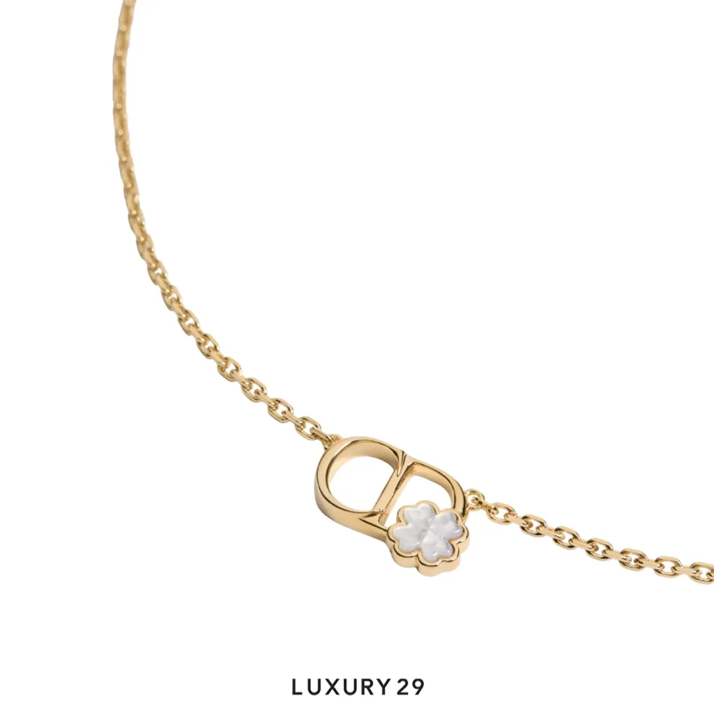 Dior CD Garden necklace Gold-plated metal and pearls(Free Size, Gold)