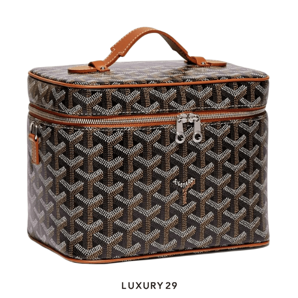 Goyard Muse Vanity Case Black & Tan(Small, Brown)