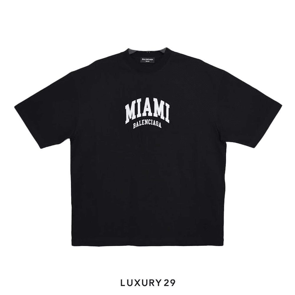Balenciaga Miami Location Tee(XL, Black)