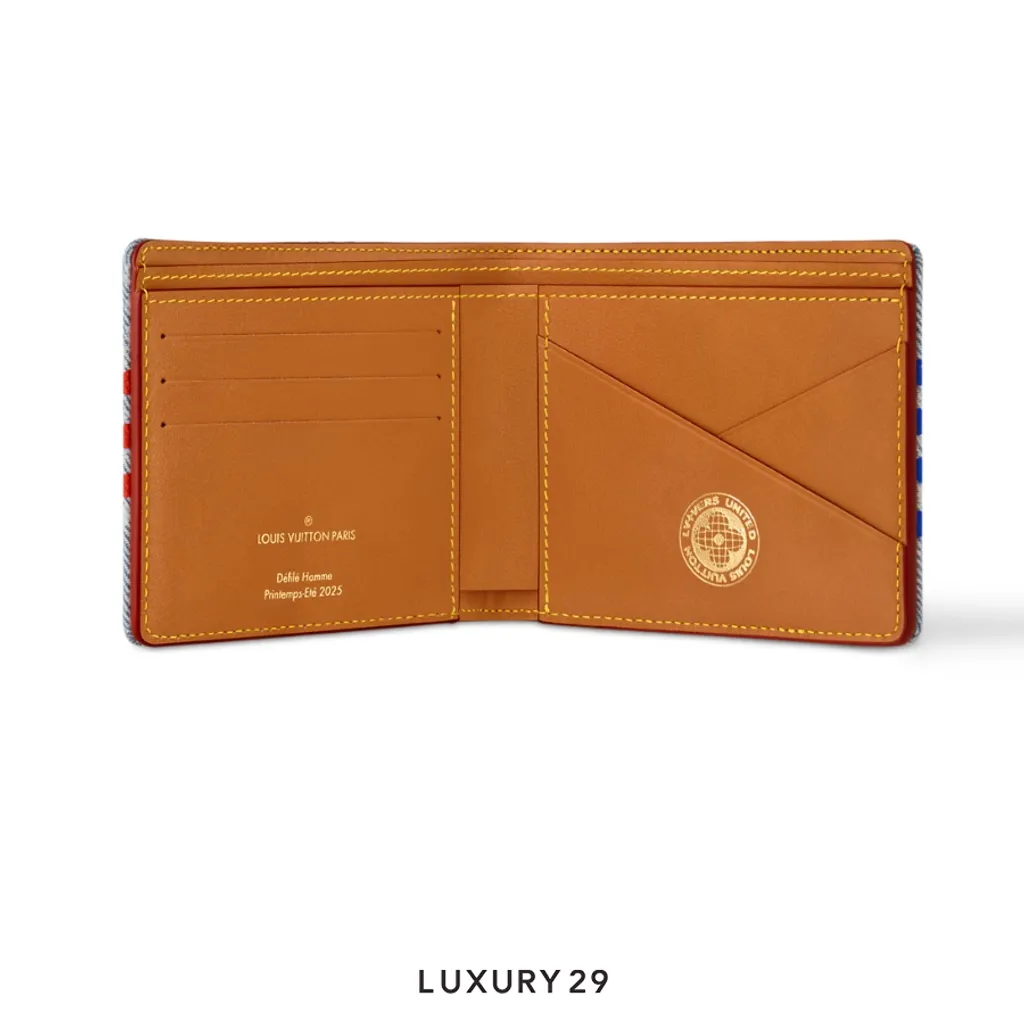 Louis Vuitton LV Multiple Wallet LV Vers Damier Denim Multicolor(Small, Blue)
