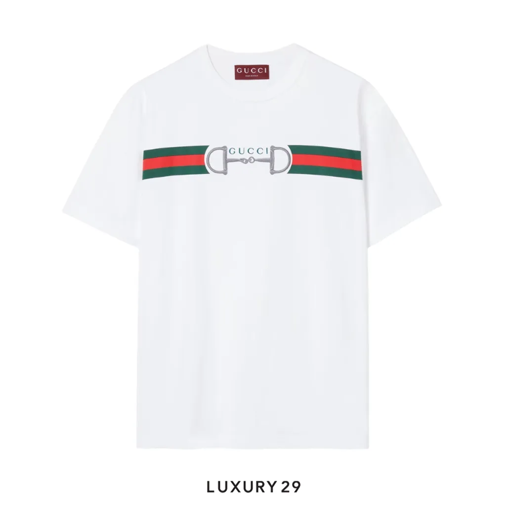 Gucci Cotton jersey T-shirt with embroidery White(L, White)