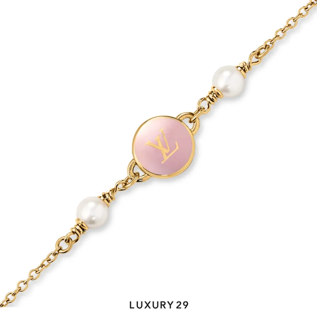 Louis Vuitton LV Pearly Confetti Bracelet Gold(Free Size, Gold)