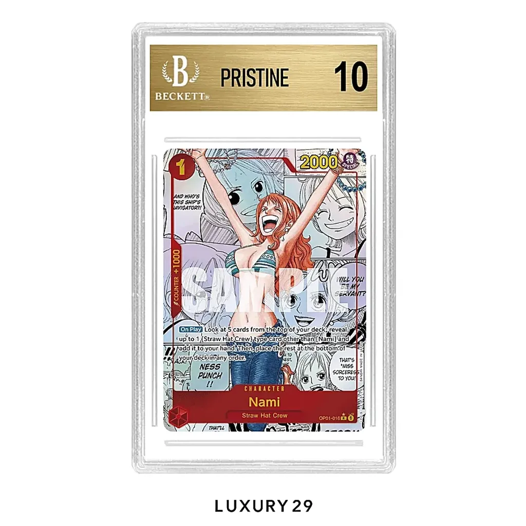 One Piece Nami (OP01-016) (Manga) Premium Booster R OP01-016 (BGS9.5)(Small, Multicolour)